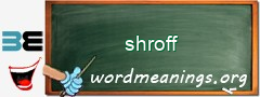 WordMeaning blackboard for shroff